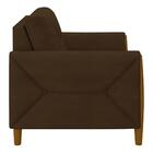 Kit 2 Poltronas Decorativas Quebec M22 Veludo Marrom - Mpozen