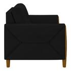 Kit 2 Poltronas Decorativas Quebec M22 Veludo Preto - Mpozena