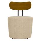 Kit 2 Poltronas Decorativas Redondas 53cm Le Moon Z32 Linho C