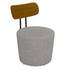 Kit 2 Poltronas Decorativas Redondas 53cm Le Moon Z32 Linho C