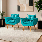 Kit 2 Poltronas Decorativas Reforçada para Sala Alice para Re