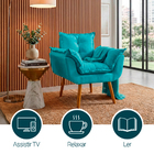 Kit 2 Poltronas Decorativas Reforçada para Sala Alice para Re