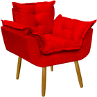 Kit 2 Poltronas Decorativas Reforçada para Sala Alice para Re