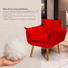 Kit 2 Poltronas Decorativas Reforçada para Sala Alice para Re