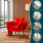 Kit 2 Poltronas Decorativas Reforçada para Sala Alice para Re