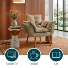 Kit 2 Poltronas Decorativas Reforçada para Sala Alice para Re