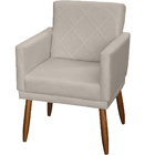 Kit 2 Poltronas Decorativas Reforçadas  Beatriz Com Base Sued