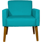 Kit 2 Poltronas Decorativas Reforçadas  Para Sala Hope Suede