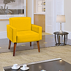 Kit 2 Poltronas Decorativas Reforçadas  Para Sala Hope Suede