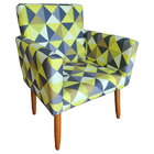 Kit 2 Poltronas Decorativas Reforçadas Para Sala Nina Estampa