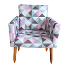 Kit 2 Poltronas Decorativas Reforçadas Para Sala Nina Estampa