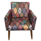 Kit 2 Poltronas Decorativas Reforçadas Para Sala Nina Estampa