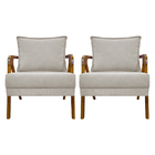 Kit 2 Poltronas Decorativas Reforçadas Shine Para Sala Recepç