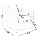 Kit 2 Poltronas Decorativas Resistentes Para Sala Suede Bege