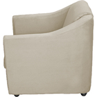 Kit 2 Poltronas Decorativas Resistentes Para Sala Suede Bege