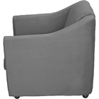 Kit 2 Poltronas Decorativas Resistentes Para Sala Suede Cinza