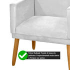 Kit 2 Poltronas Decorativas Retrô Nina Luxo Suede Branco