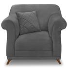 Kit 2 Poltronas Decorativas Retro Polo Suede Ezz