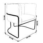 Kit 2 Poltronas Decorativas Romênia Pés De Aço Veludo Grafite