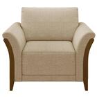 Kit 2 Poltronas Decorativas Sala De Estar 102cm Pés Madeira R