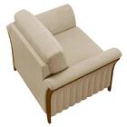 Kit 2 Poltronas Decorativas Sala De Estar 102cm Pés Madeira R