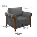 Kit 2 Poltronas Decorativas Sala De Estar 102cm Pés Madeira R