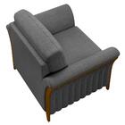 Kit 2 Poltronas Decorativas Sala De Estar 102cm Pés Madeira R