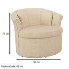 Kit 2 Poltronas Decorativas Sala De Estar 93cm Redonda Rubia