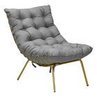 Kit 2 Poltronas Decorativas Sala De Estar Abel Base De Ferro