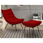 Kit 2 Poltronas Decorativas Sala De Estar Abel Base De Ferro