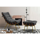 Kit 2 Poltronas Decorativas Sala De Estar Abel Base De Madeir