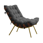 Kit 2 Poltronas Decorativas Sala De Estar Abel Base De Madeir