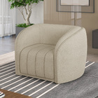 Kit 2 Poltronas Decorativas Sala De Estar Adam Boucle Bege G4