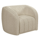 Kit 2 Poltronas Decorativas Sala De Estar Adam Boucle Bege G4