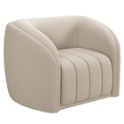 Kit 2 Poltronas Decorativas Sala De Estar Adam Veludo Bege G4