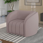 Kit 2 Poltronas Decorativas Sala De Estar Adam Veludo Rosê G4