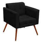 Kit 2 Poltronas Decorativas Sala De Estar Ana Preto