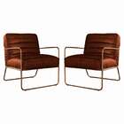 Kit 2 Poltronas Decorativas Sala De Estar Base De Ferro Mali