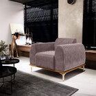 Kit 2 Poltronas Decorativas Sala De Estar Base De Madeira Eur