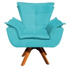 Kit 2 Poltronas Decorativas Sala De Estar Base Giratória Made