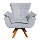 Kit 2 Poltronas Decorativas Sala De Estar Base Giratória Made