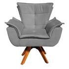 Kit 2 Poltronas Decorativas Sala De Estar Base Giratória Made