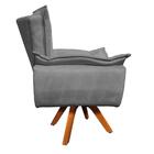 Kit 2 Poltronas Decorativas Sala De Estar Base Giratória Made