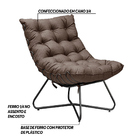 Kit 2 Poltronas Decorativas Sala De Estar Caim Base De Ferro