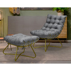 Kit 2 Poltronas Decorativas Sala De Estar Caim Base De Ferro