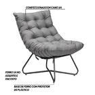 Kit 2 Poltronas Decorativas Sala De Estar Caim Base De Ferro