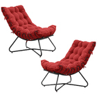 Kit 2 Poltronas Decorativas Sala De Estar Caim Base De Ferro