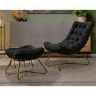 Kit 2 Poltronas Decorativas Sala De Estar Caim Base De Ferro