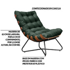 Kit 2 Poltronas Decorativas Sala De Estar Caim Base De Madeir