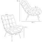 Kit 2 Poltronas Decorativas Sala De Estar Costela L02 Suede P